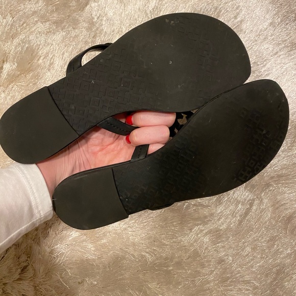 Tory Burch Black Leather Sandals - Picture 7 of 7